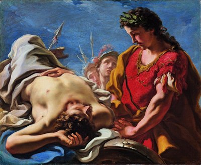 Alexander am Leichnam des toten Darius von Giovanni Antonio Pellegrini
