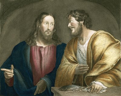 Jesus rekrutiert Matthäus als Jünger von Giovanni Antonio Pordenone