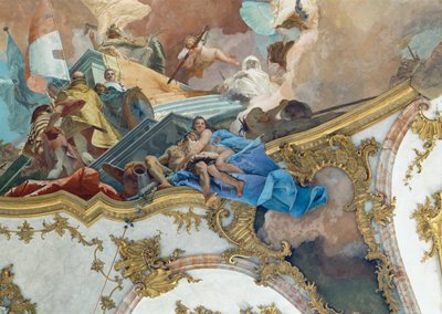 Malerei auf der Deckenplatte des Kaisersaals, Würzburger Residenz von Giovanni Battista (1696-1770) Tiepolo