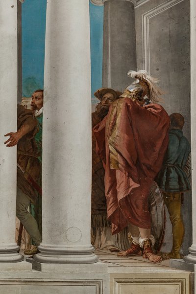 Palazzina (Kleines Gebäude), die Eingangshalle: "Das Opfer der Iphigenie", Detail von Giovanni Battista Tiepolo