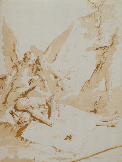 Der Tod des Heiligen Onophrius von Giovanni Battista (1696-1770) Tiepolo