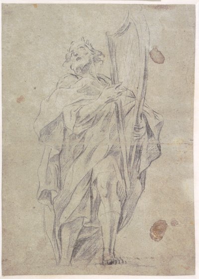 König David mit seiner Harfe von Giovanni Battista Benaschi