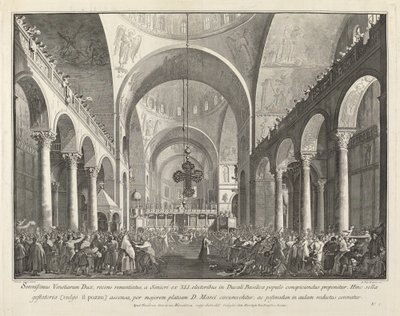 Der neu gewählte Doge wird dem Volk in San Marco vorgestellt, 1763-1766 von Giovanni Battista Brostoloni