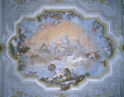 Vier Ecken der Welt, Decke des Ballsaals von Giovanni Battista Crosato