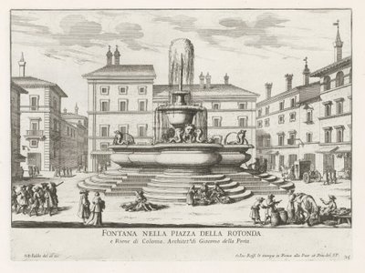 Fontana del Pantheon auf der Piazza della Rotonda in Rom von Giovanni Battista Falda