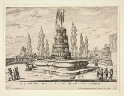 Brunnen in den Gärten des Ludovisi-Palastes in Frascati von Giovanni Battista Falda