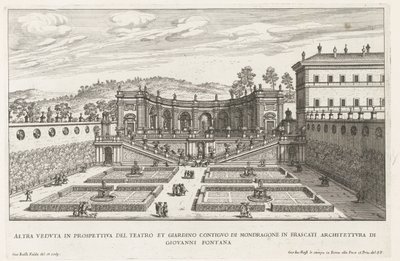 Gärten der Villa Mondragone in Frascati von Giovanni Battista Falda