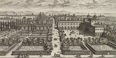 Ansicht der Villa Medici von Giovanni Battista Falda