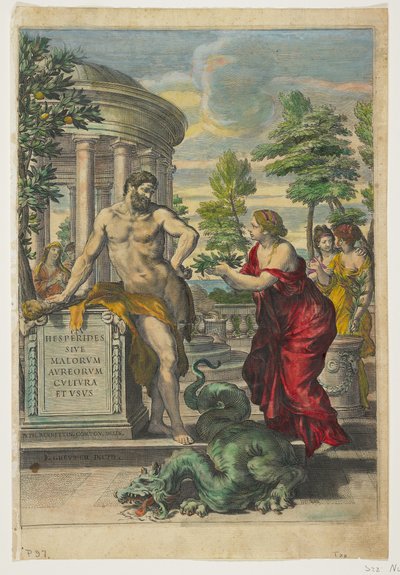 Frontispiz und Titelseite aus Hesperides, 1646 von Giovanni Battista Ferrari