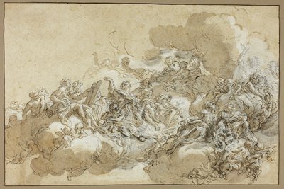 Detailstudie für die Himmelfahrt der Heiligen Agnes von Giovanni Battista Gaulli
