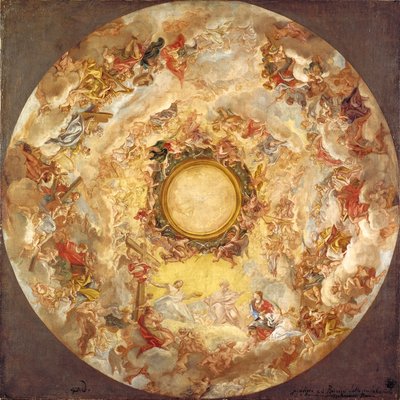 Die heilige Agnes wird in den Himmel aufgenommen von Giovanni Battista Gaulli