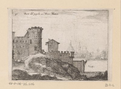 Bauwerke in Rom, nahe der Porta del Popolo von Giovanni Battista Mercati