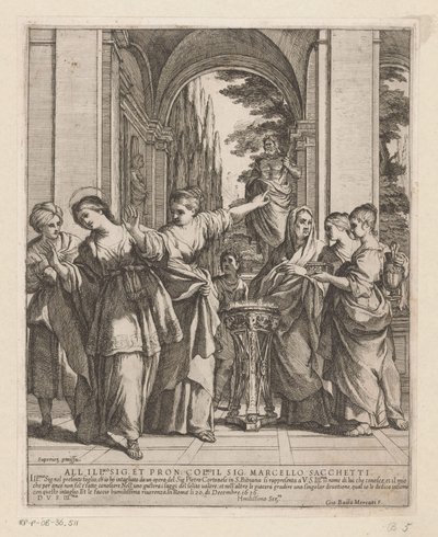 Heilige Viviane weigert sich, den heidnischen Göttern zu opfern von Giovanni Battista Mercati