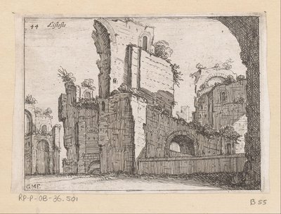 Reste der Caracalla-Thermen in Rom von Giovanni Battista Mercati