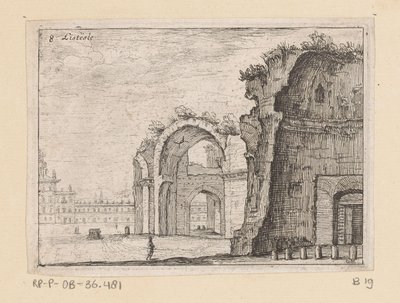 Reste der Thermen des Diokletian in Rom von Giovanni Battista Mercati