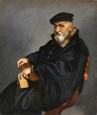 Porträt eines sitzenden alten Mannes von Giovanni Battista Moroni