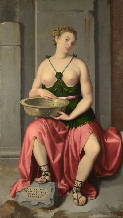 Die Vestalin Tuccia, ca. 1555 von Giovanni Battista Moroni