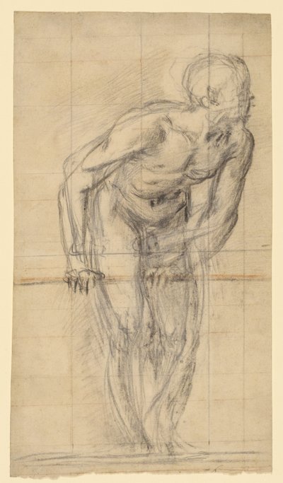 Ein stehender männlicher Akt (recto); Ein stehender männlicher Akt (verso) von Giovanni Battista Naldini