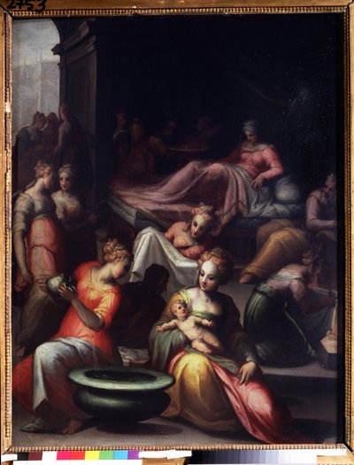 Die Geburt des Heiligen Johannes des Täufers von Giovanni Battista Naldini