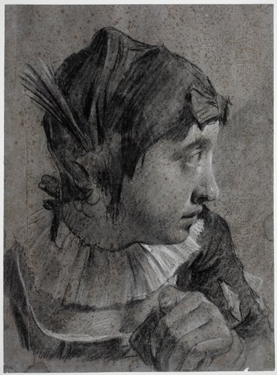 Kopf eines jungen Mädchens (Barbara Piazzetta?) von Giovanni Battista Piazzetta