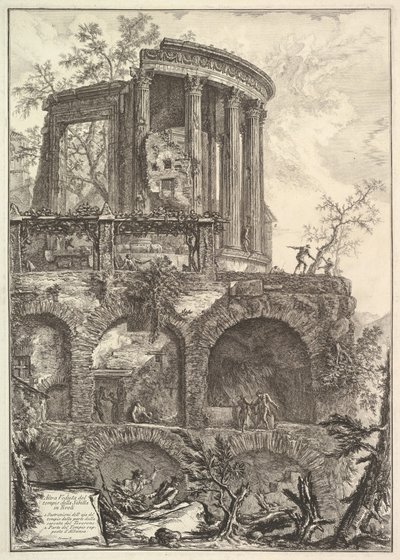 Altra V. del Tempio della Sibilla in Tivoli Eine andere Ansicht des Tempels der Sibylle, 18. Jahrhundert von Giovanni Battista Piranesi