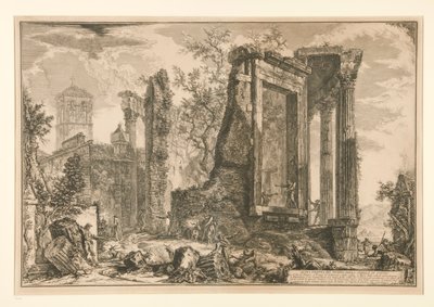 Eine andere Ansicht des Tempels der Sibylle in Tivoli, aus Vedute di Roma von Giovanni Battista Piranesi