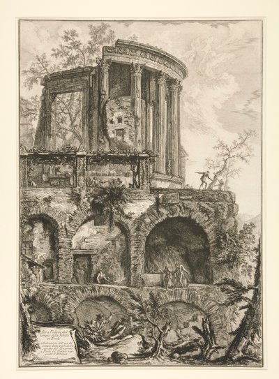 Altra Veduta del tempio della Sibilla in Tivoli (Eine andere Ansicht des Tempels der Sibylle in Tivoli), aus Vedute di Roma von Giovanni Battista Piranesi