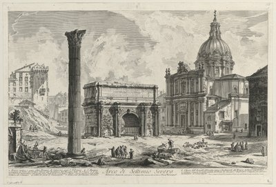 Ansicht des Septimius-Severus-Bogens von Giovanni Battista Piranesi