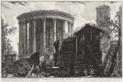 Ansicht des Sibyllentempels in Tivoli von Giovanni Battista Piranesi