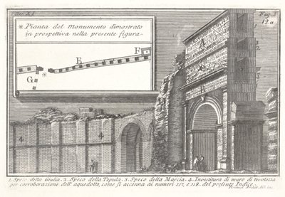 Aquädukt der Acqua Giulia, Speco della Giulia von Giovanni Battista Piranesi