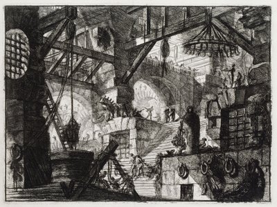 Der Ziehbrunnen (Blatt 13 in: Carceri d