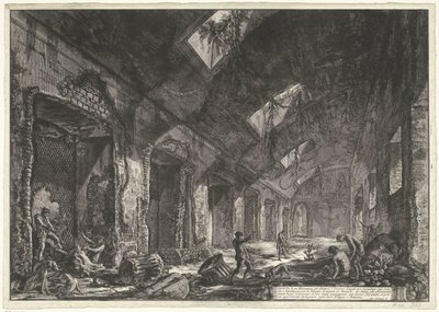 Interieur des Heliocaminus-Bades in der Villa Adriana in Tivoli von Giovanni Battista Piranesi