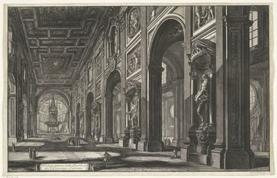 Innenansicht der Basilika St. Johannes im Lateran in Rom von Giovanni Battista Piranesi