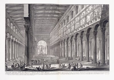 Innenraum der Basilika St. Paul vor den Mauern von Giovanni Battista Piranesi