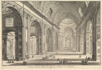 Innenansicht des Petersdoms im Vatikan, aus Vedute di Roma, ca. 1748 von Giovanni Battista Piranesi