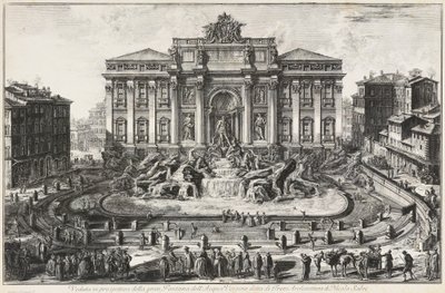 Perspektivische Ansicht des großen Brunnens der Acqua Vergine, genannt Trevibrunnen von Giovanni Battista Piranesi