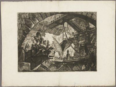 Gefangene auf einer vorspringenden Plattform, Platte 10 aus Imaginäre Gefängnisse von Giovanni Battista Piranesi