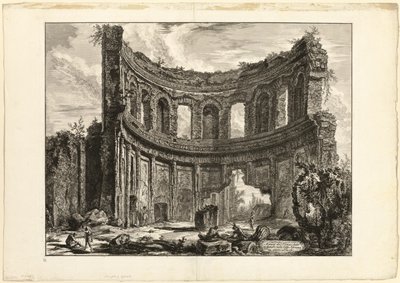 Überreste des sogenannten Tempels des Apollo in der Villa Hadriana, Tivoli, aus Ansichten von Rom von Giovanni-Battista Piranesi