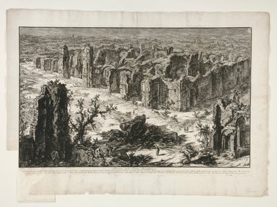 Ruinen der Antoninischen Thermen, aus Vedute di Roma von Giovanni Battista Piranesi