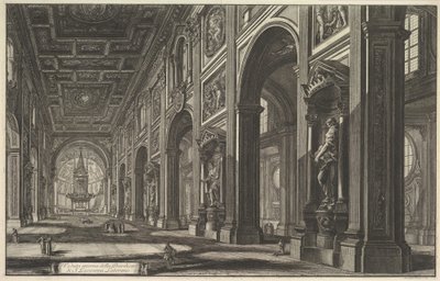 St. Giovanni in Laterano, Innenansicht, aus "Vedute di Roma" von Giovanni Battista Piranesi