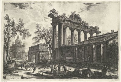 Tempel des Saturn in Rom von Giovanni Battista Piranesi