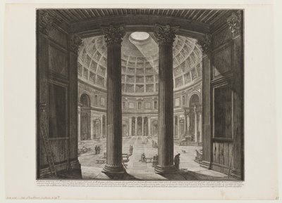 Das Pantheon, Innenansicht von Giovanni Battista Piranesi