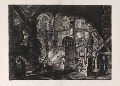Der Pier mit Ketten, Platte 16 aus Carceri d von Giovanni Battista Piranesi