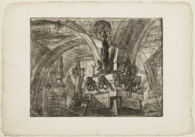 Der Pier mit einer Lampe, Platte 15 aus Imaginary Prisons von Giovanni Battista Piranesi
