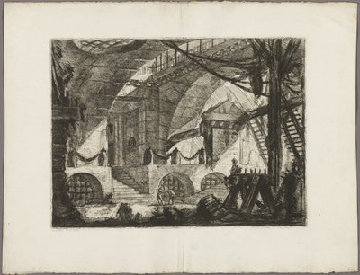 Die Säge, Platte 12 aus Imaginäre Gefängnisse von Giovanni Battista Piranesi