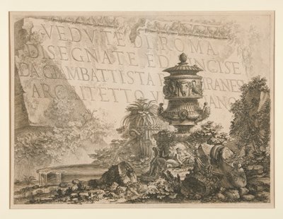 Titelseite: Vedute di Roma Disegnate ed Incise da Giambattista Piranesi Architetto Veneziano von Giovanni Battista Piranesi