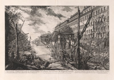 Ansicht des Hafens von Ripa Grande, aus Vedute di Roma von Giovanni Battista Piranesi