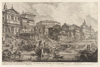 Ansicht des Hafens von Ripetta, aus Vedute di Roma von Giovanni Battista Piranesi