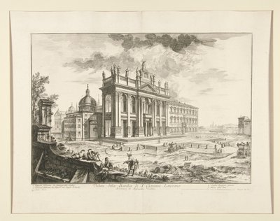 Ansicht der Basilika S. Giovanni Laterano, aus Vedute di Roma von Giovanni Battista Piranesi