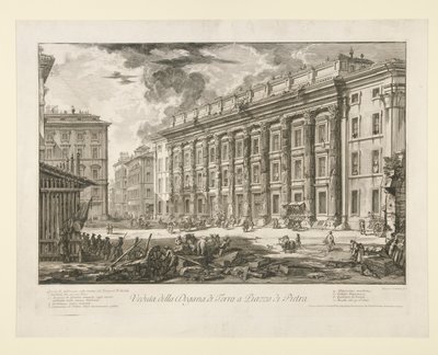 Ansicht des Zollhauses auf der Piazza di Pietra, aus Vedute di Roma von Giovanni Battista Piranesi